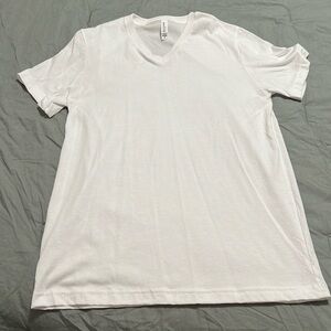 Bella Canvas White V Neck Tee Shirt Brand New Size Medium Unisex